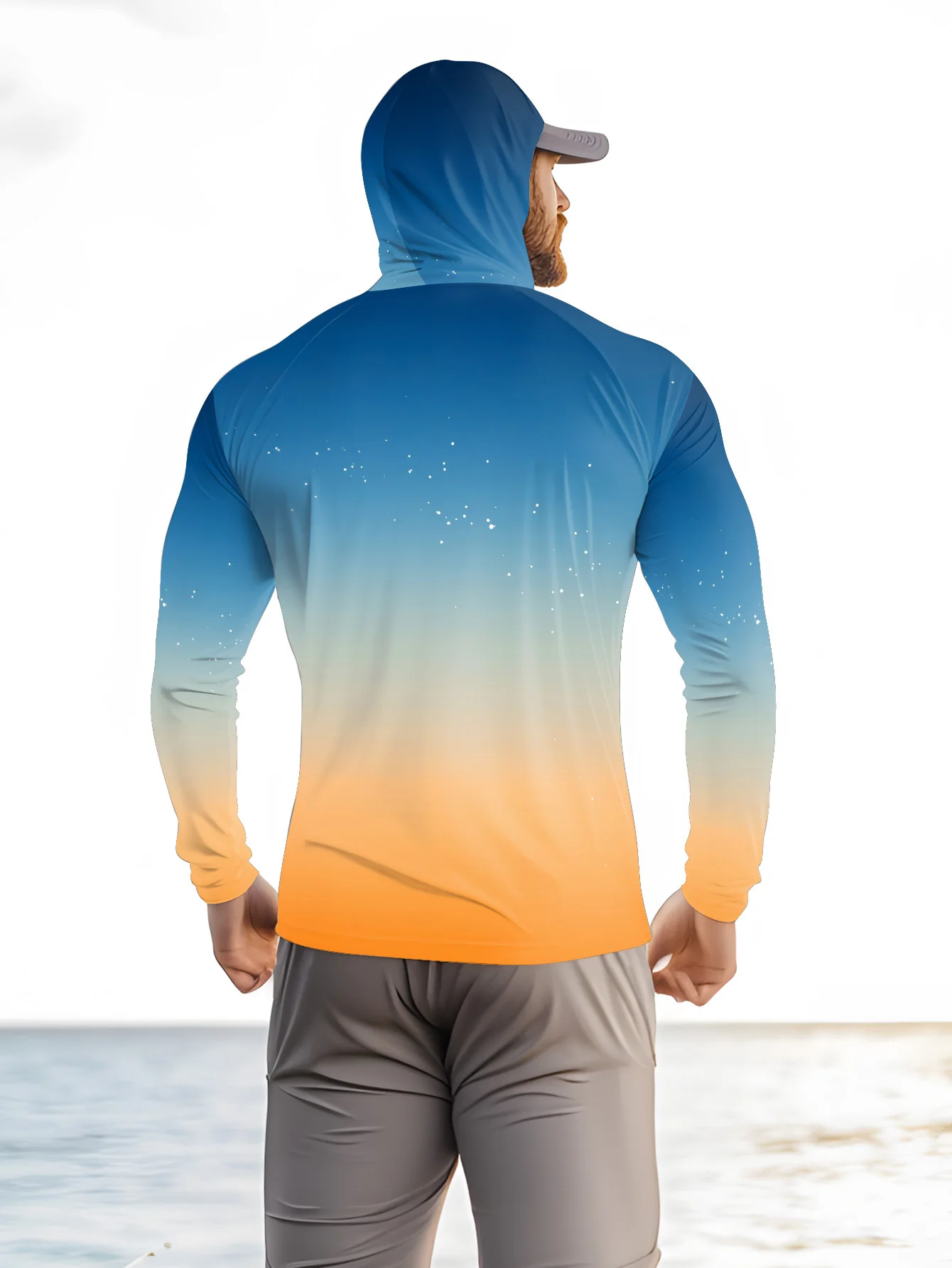 Mens Fishing Shirt Hooded UPF  - Fishing Mask Sun Protection review and price